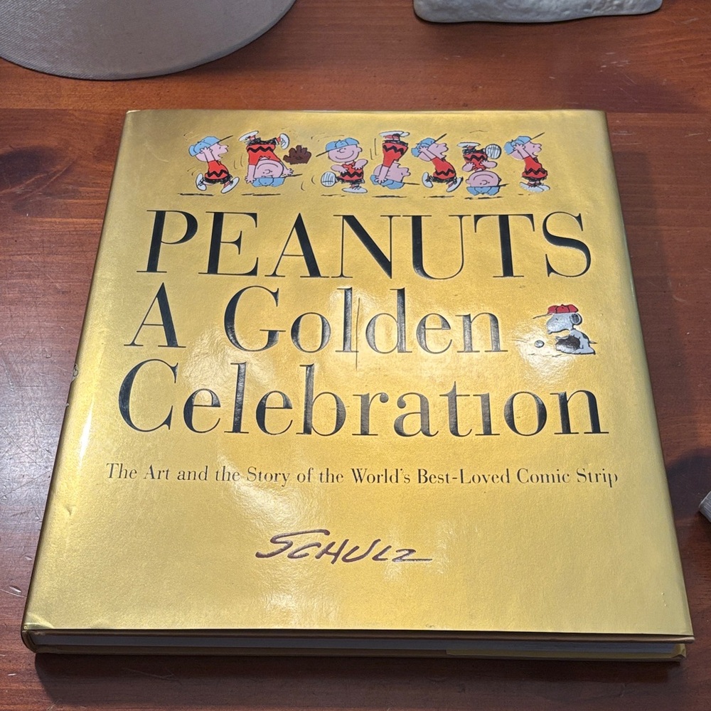 Schultz Peanuts A Golden Celebration Book - Vibrant Gold Cover